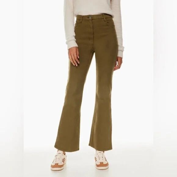WILFRED FREE Aritzia Free Twostep Flare Pant Gd Rustical Brown Sz 4 - Picture 2 of 8
